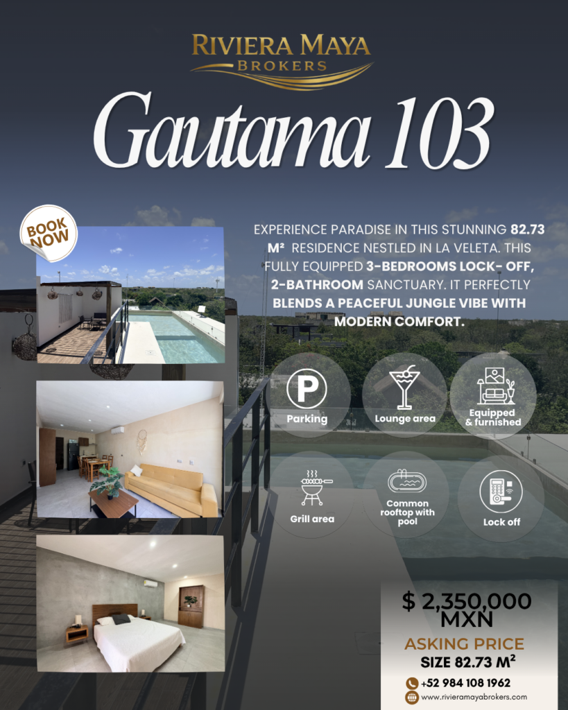 Real estate flyer for Gautama 103 property.