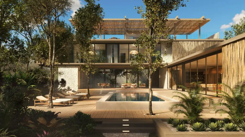 Luxury modern villa with pool and deck