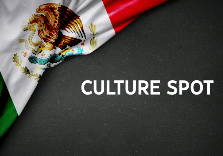 Mexican flag with Culture Spot text