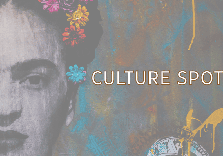 Mural woman's portrait with "CULTURE SPOT" text